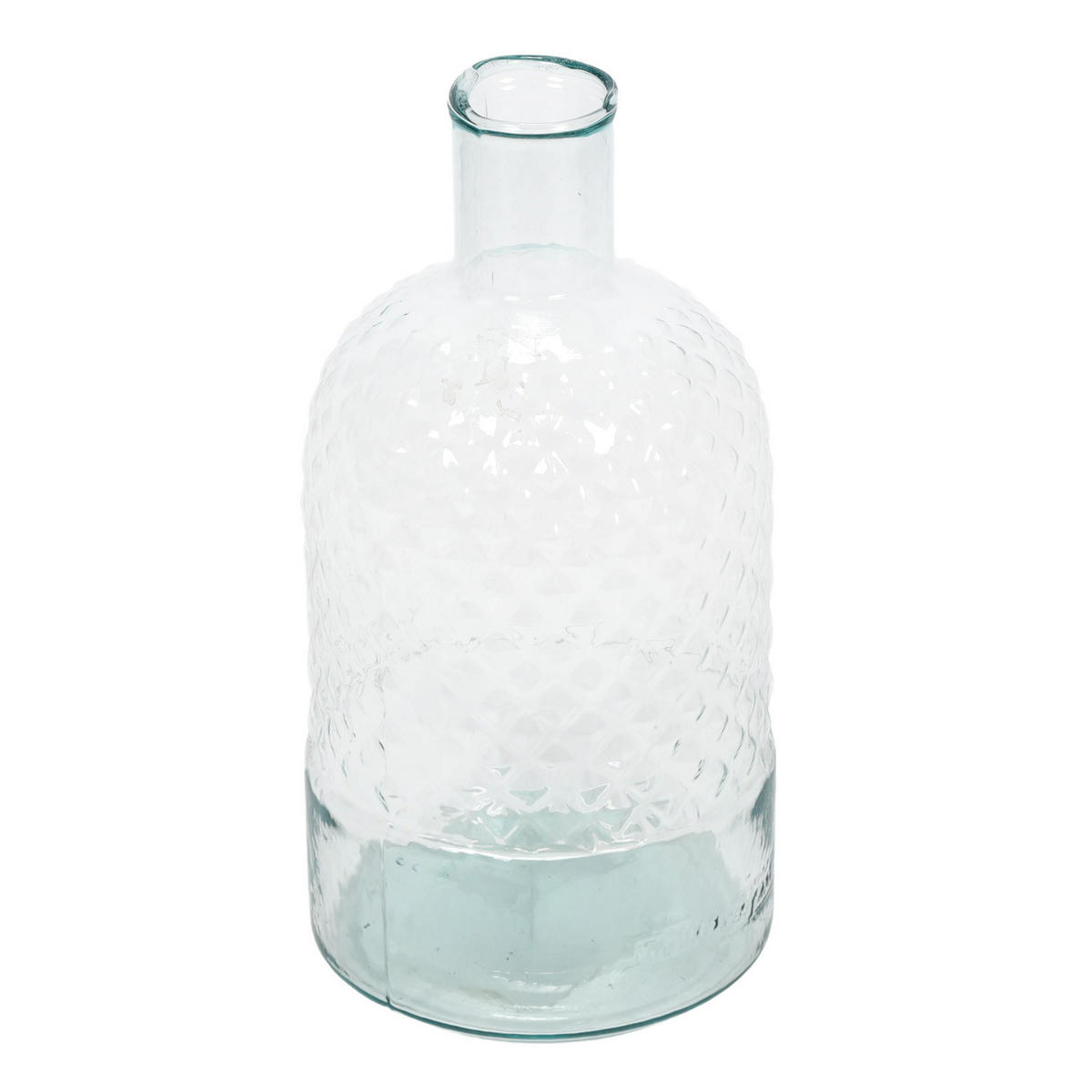 BLUMENVASE aus recyceltem Glas 12/12/23 cm - Transparent, Glas (23cm) - Home Styling Collection