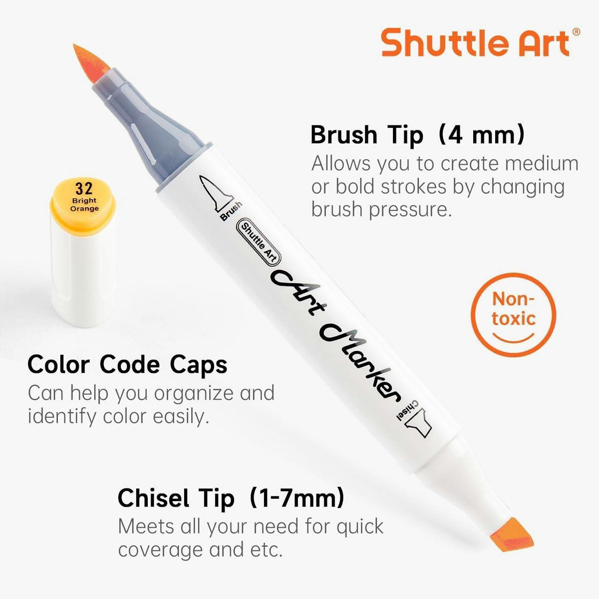 MARKER-SET 51 Pastellfarben mit Pinsel- und Keilspitze - Multicolor, Kunststoff (10/10/15cm)