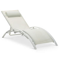 GARTENLIEGE RELAX cremeweiß - Creme, Textil/Metall (179/88/64cm) - IDIMEX