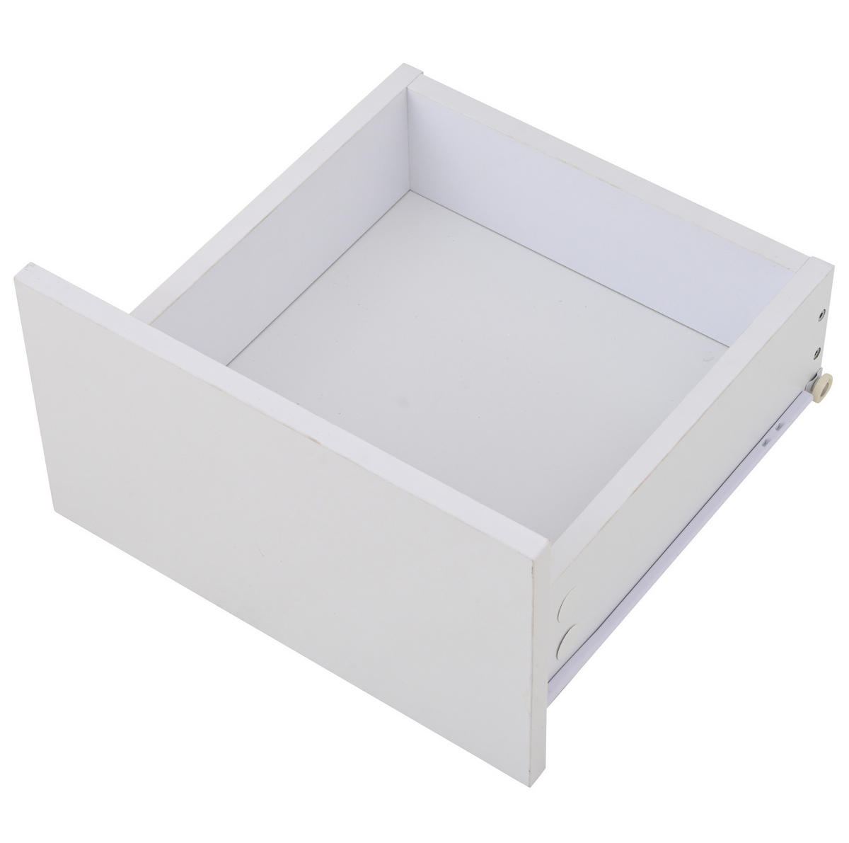 COUCHTISCH aus Spanplatte 70x70x40 cm Weiß mit LED-Beleuchtung, 4 Schubladen und Stauraum - Weiß, Holzwerkstoff (70/70/40cm) - IVMEU