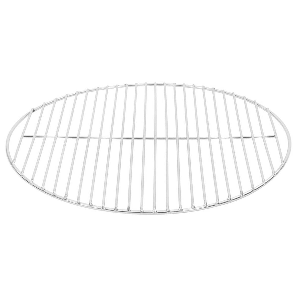 GRILLROST Rund Ø47 Cm 304 Edelstahl - Silberfarben, Metall (47/47cm) - vidaXL