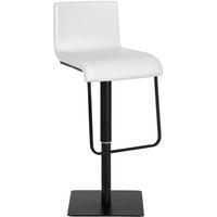 BARHOCKER Limon Kunstleder 80-103 cm Weiß - Weiß, Leder (39/80/46cm) - furnicato