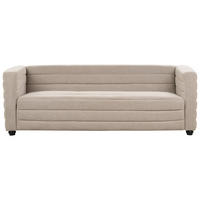 3-SITZER-SOFA Stoff taupe Hofn - Beige/Schwarz, Textil (214/72/79cm) - Beliani