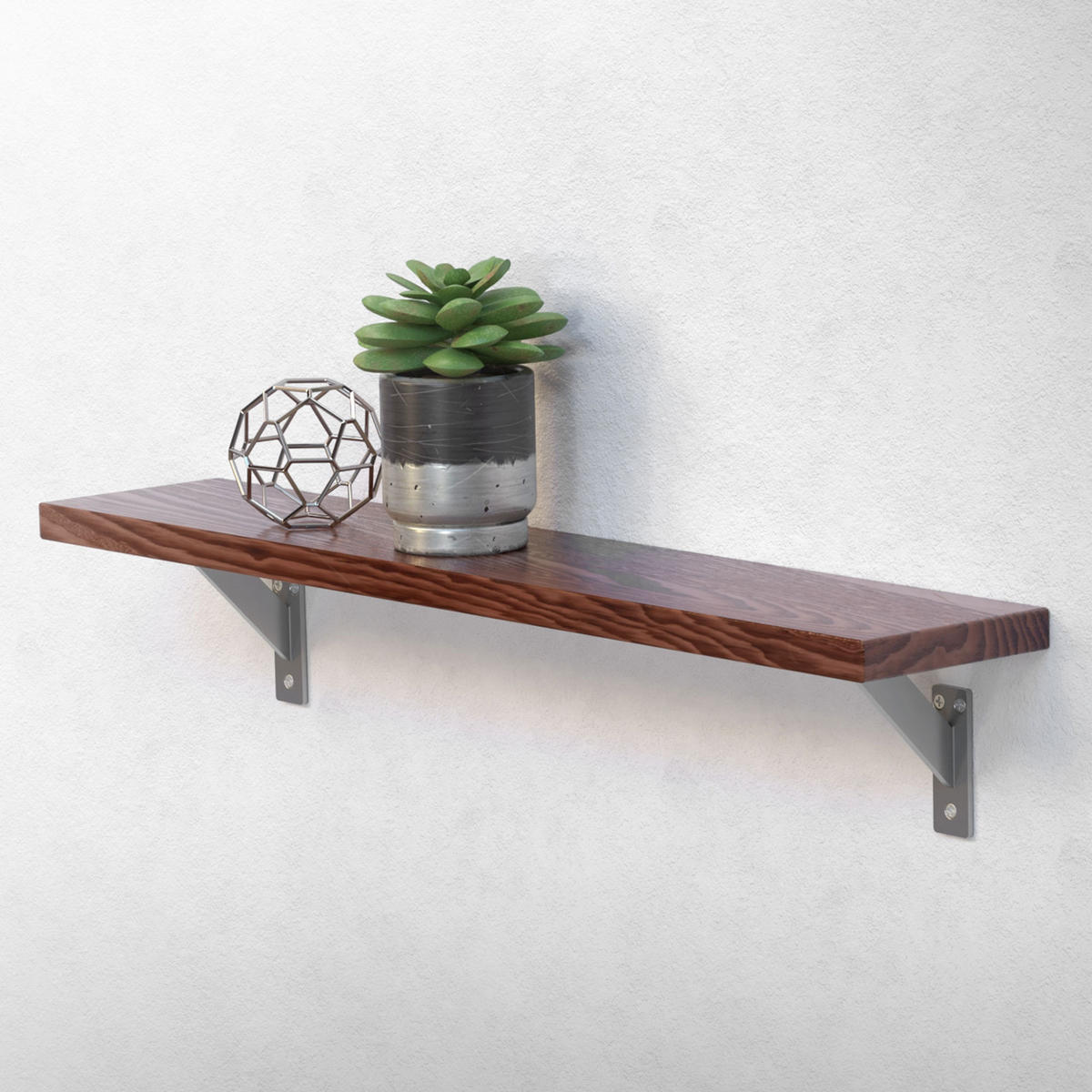 REGALHALTERUNGEN - Silberfarben, Metall (12/3/12cm) - ML-DESIGN