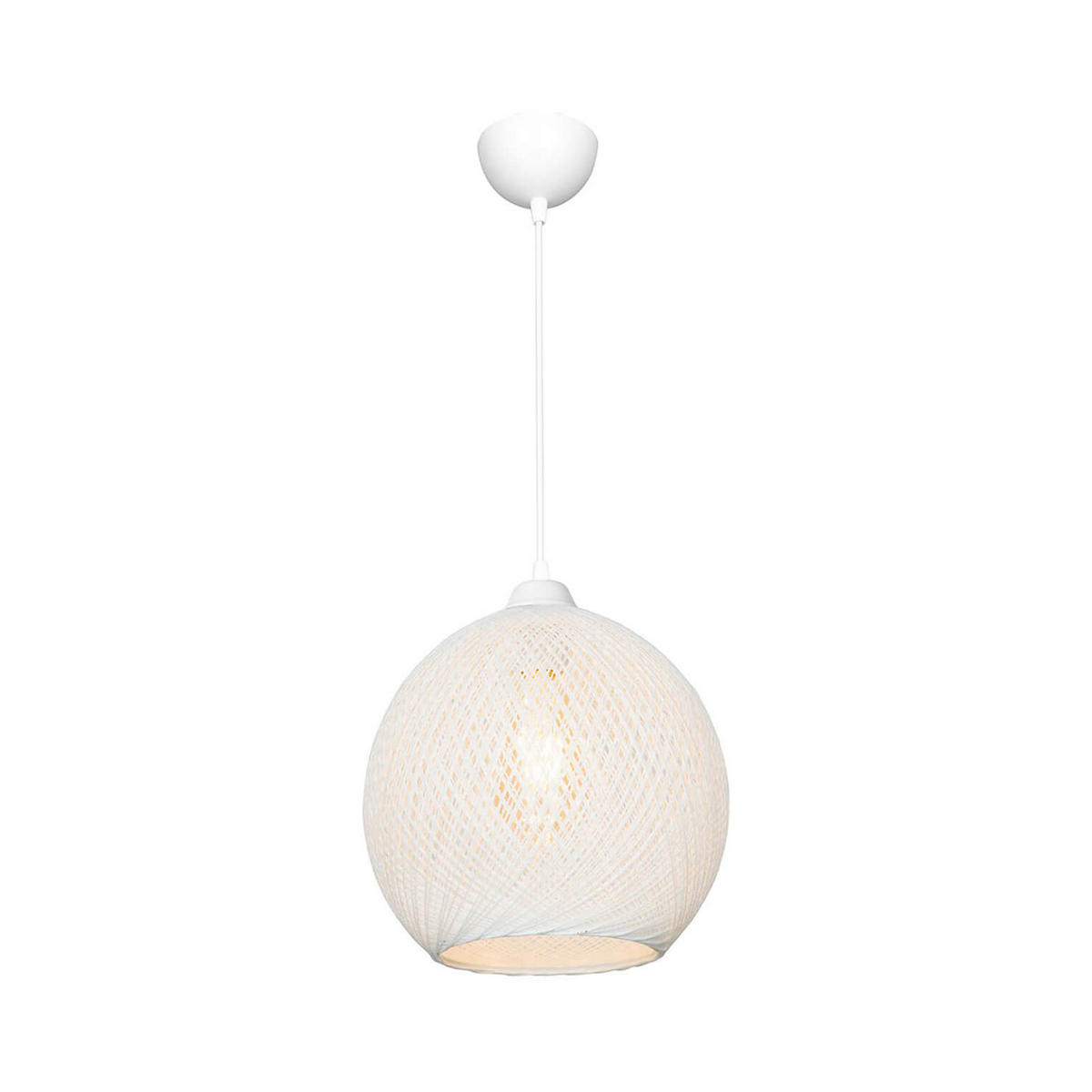 HÄNGELEUCHTE Lisburn - Weiß, Naturmaterialien (22/22/65cm) - lux.pro