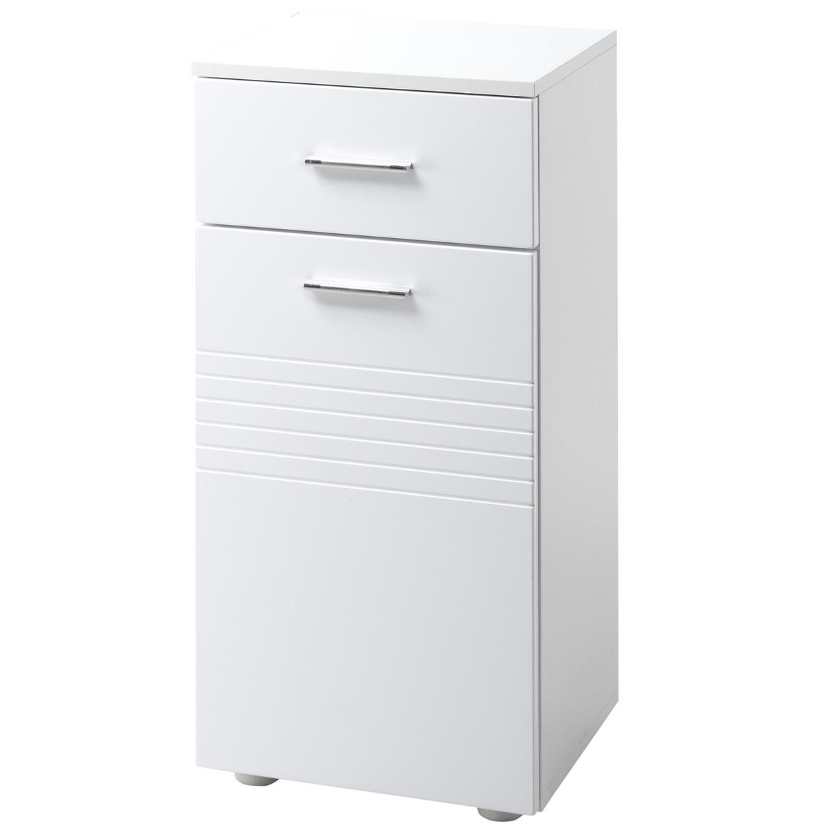 MIDISCHRANK DE-17361 mit Tür, Schublade & verstellbarem Regal Weiß - Weiß, Holzwerkstoff (30/77.5/35cm) - ComfortXL