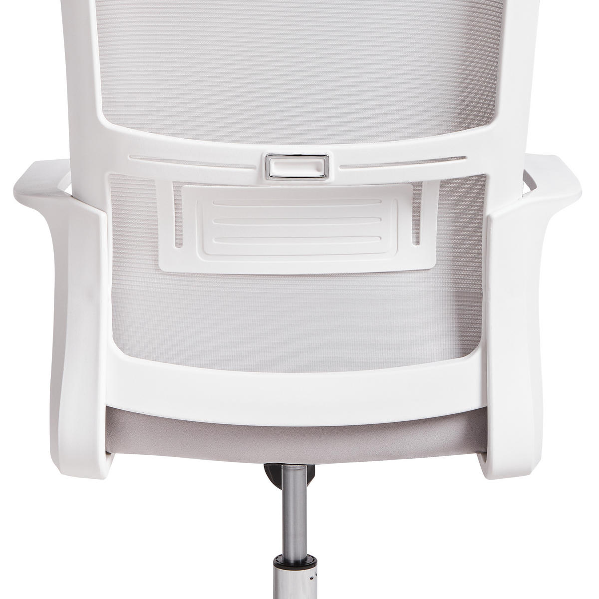 BÜROSTUHL Hellgrau Monarch - Hellgrau/Weiß, Textil (46/110/62cm) - Beliani