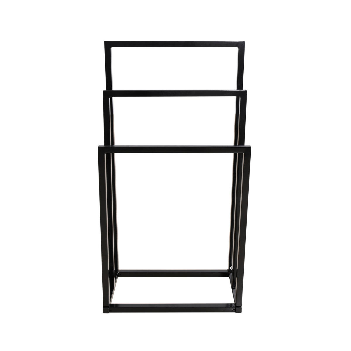 HANDTUCHSTÄNDER 45x22x86cm in Schwarz, 3-stufig freistehend - Schwarz, Metall (22/86/45cm) - Modfu