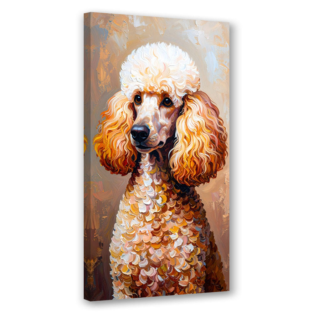 LEINWANDBILD Pudel Hund Tier 60x120cm - Beige, Textil (60/120cm) - Feeby