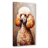 LEINWANDBILD Pudel Hund Tier 60x120cm - Beige, Textil (60/120cm) - Feeby