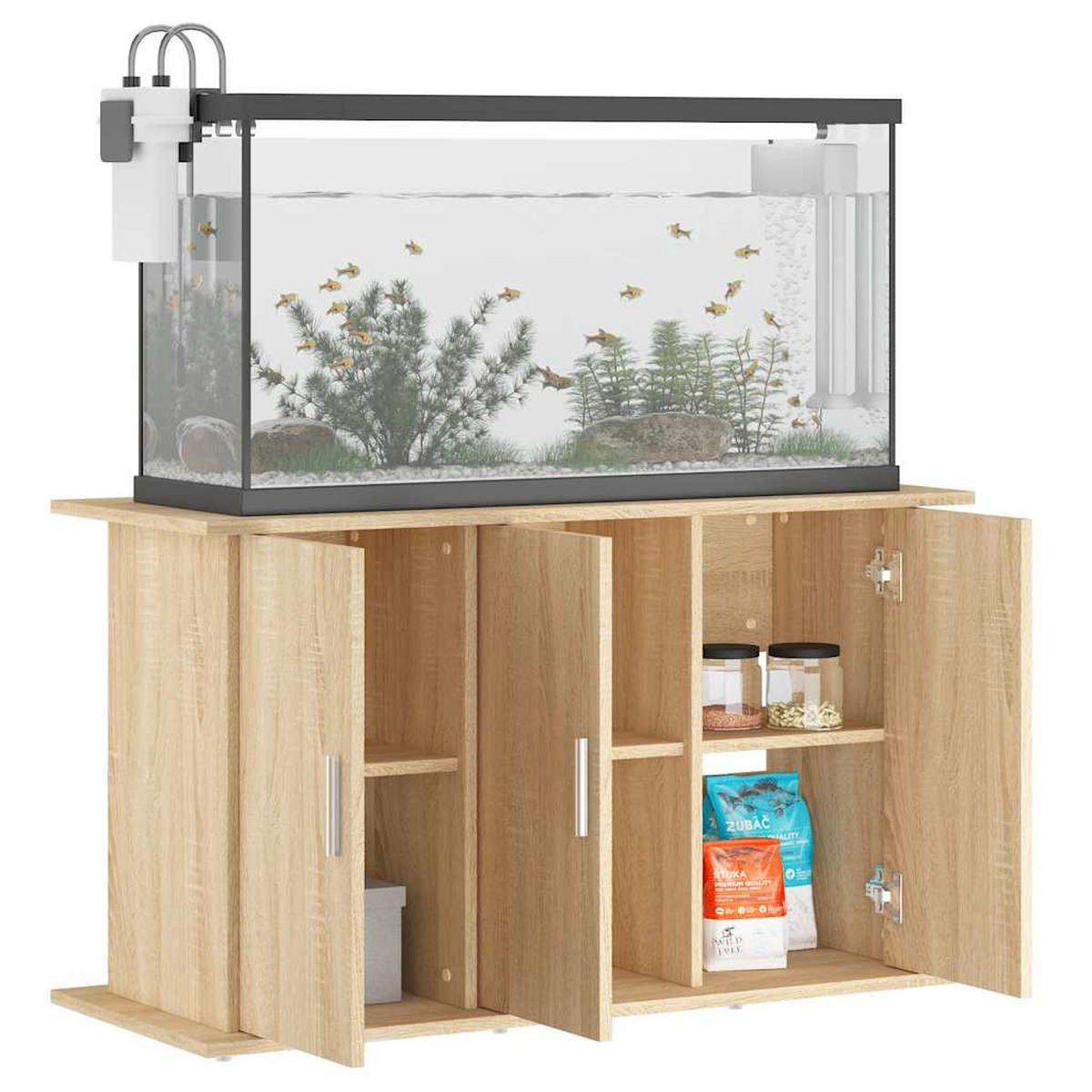 AQUARIUMSTÄNDER Sonoma-Eiche 101/41/58 Cm Holzwerkstoff - Sonoma Eiche, Holzwerkstoff (41/58/101cm) - vidaXL