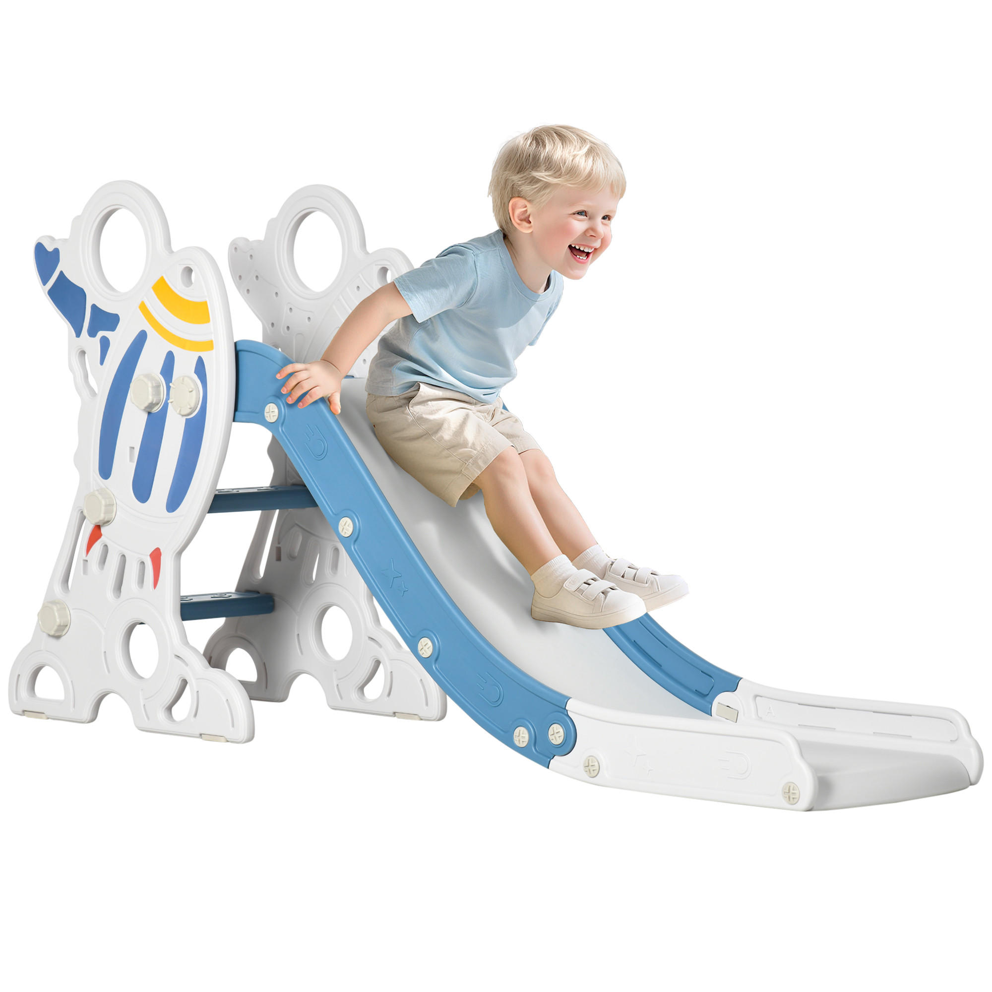 RUTSCHE DE-09334 Raketen-Design für 1,5-3 Jahre Blau - Blau, Kunststoff (46.5/80/157cm) - ComfortXL