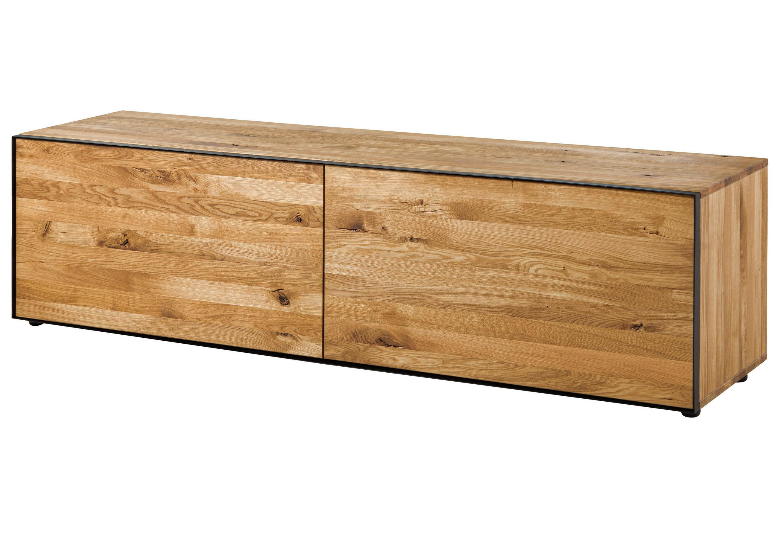 LOWBOARD Wildeiche 200x53x55 natur geölt STARNBERG #10 - Naturfarben, Holz (200/55/53cm) - Massivmoebel24
