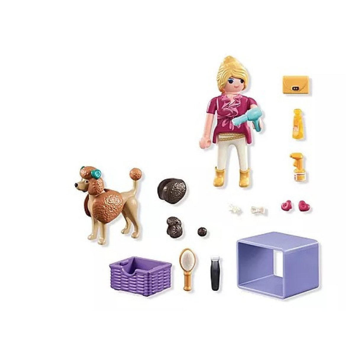 SPIELSET Groomer mit Pudel und Zubehör - Blau, Kunststoff (5/14/9cm) - Playmobil