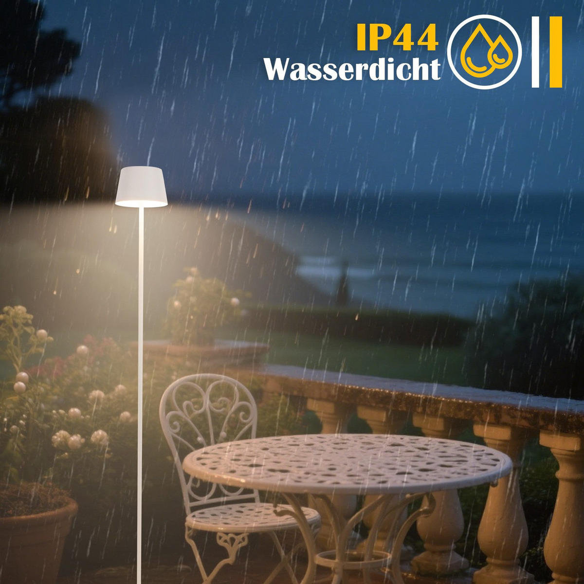 STEHLAMPE Lumina 13/20/120 cm - Weiß, Metall (13/20/120cm) - ZMH