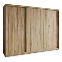 SCHWEBETÜRENSCHRANK NISSE 270/205/60 cm 3-türig Eiche Wotan - Eiche Wotan, Holzwerkstoff (270/205/60cm) - MASSENO