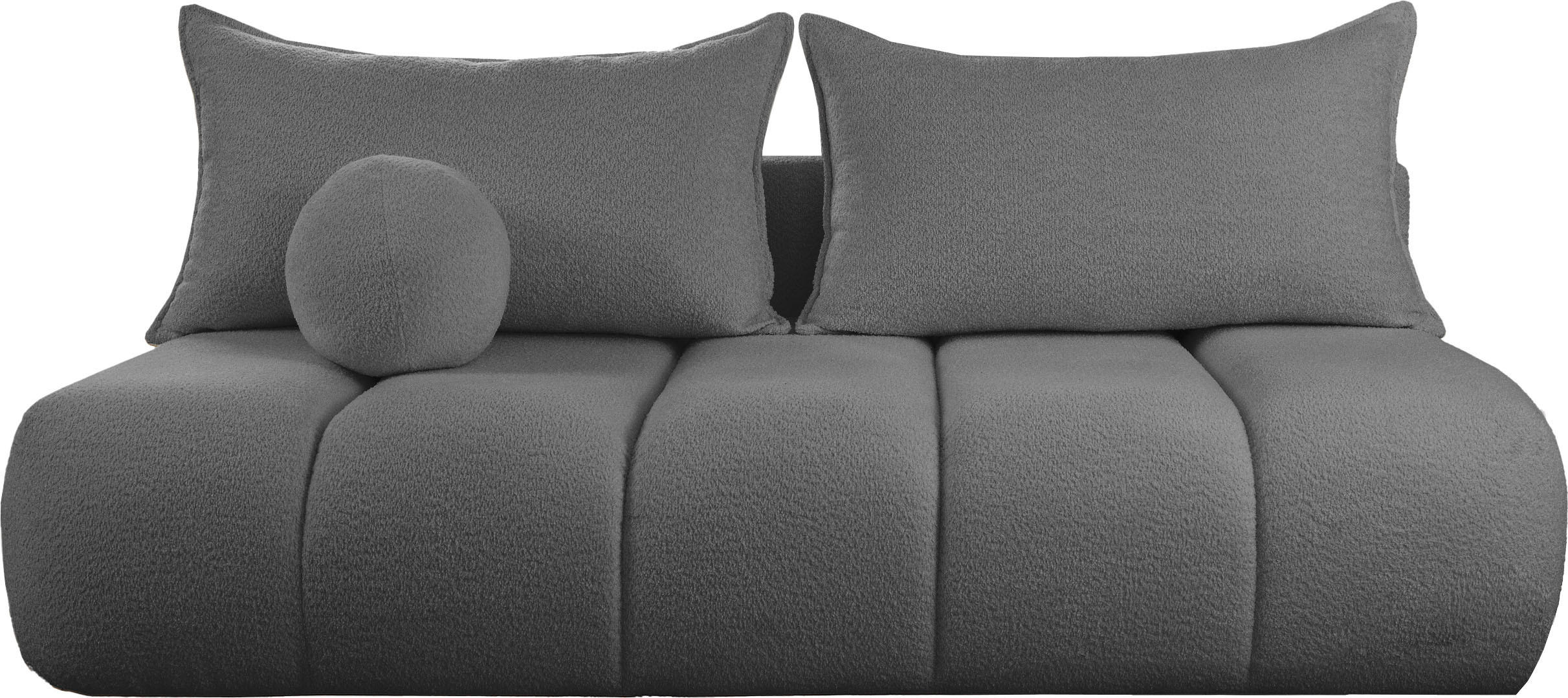WFL Group Schlafsofa Grau 205x97x103 cm