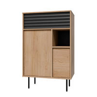 SIDEBOARD Astra Holz und Schwarz - Schwarz, Holzwerkstoff (76.6/120/40cm) - Petits-meubles