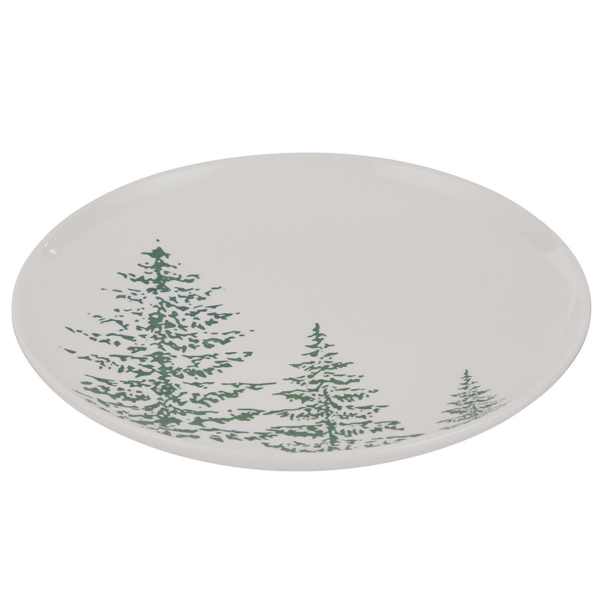 TELLER Winter Joy Tannenbäume - Grün, Keramik (2.5cm) - Butlers