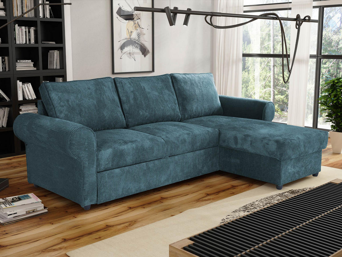 COLTAR Monaco Reiat - turcoaz/negru, material textil/lemn (246/155cm) - MIRJAN24