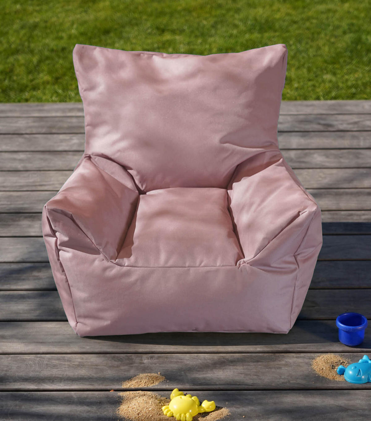OOUTDOOR-KINDER-SITZSACK Der Gartenzwerg - Rosa, Textil (52/57/53cm) - Mokebo