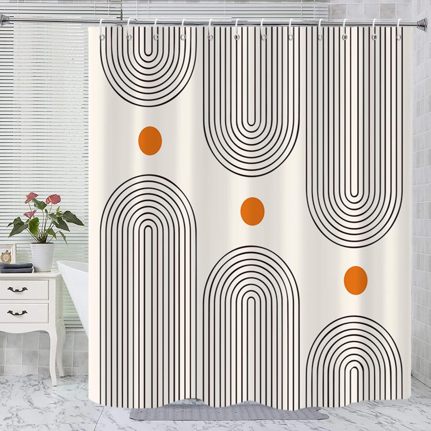 Mcboson Duschvorhang Mehrfarbig 180x180 cm