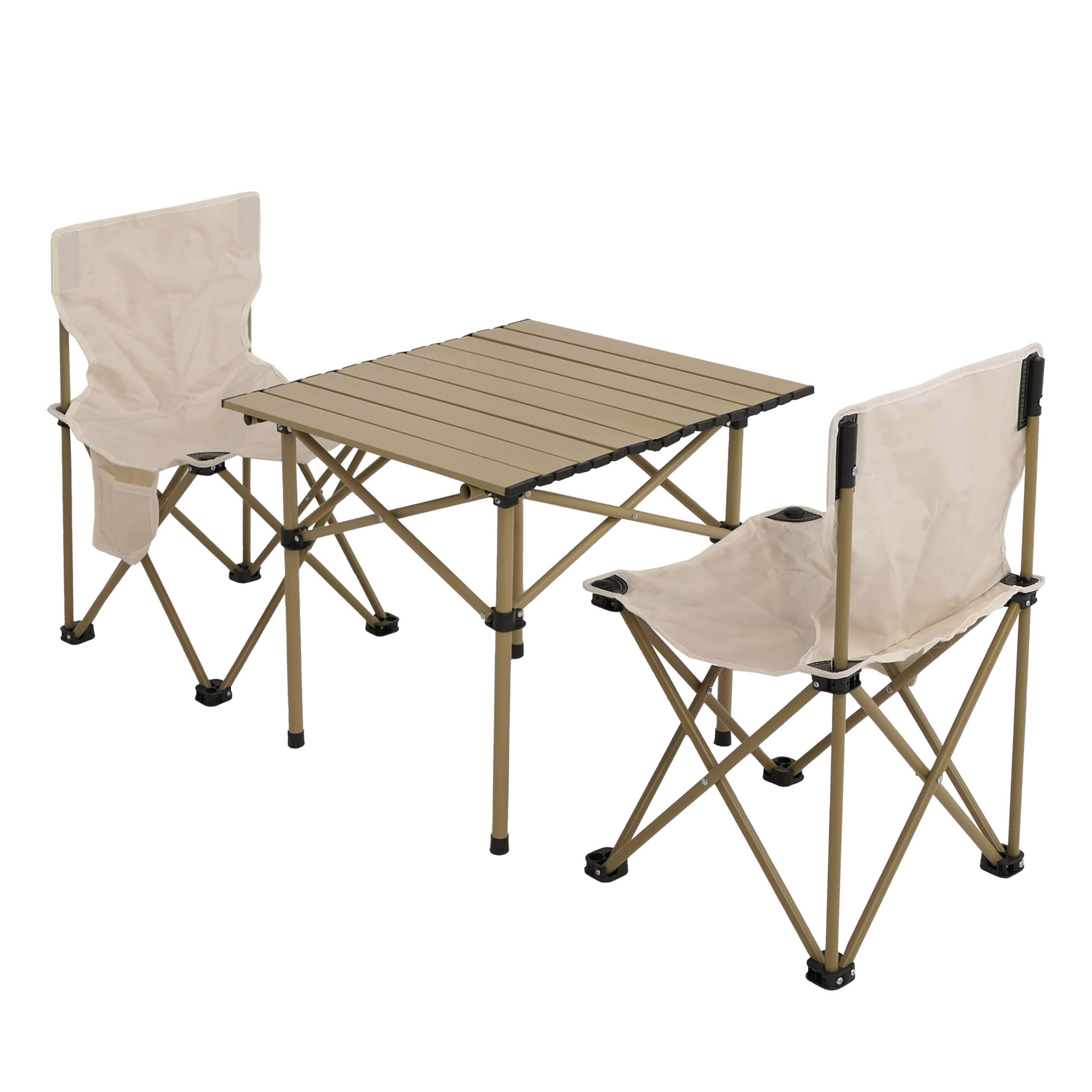 KAMPING SET Bel, Bež - bela/bež, kovina - MCW