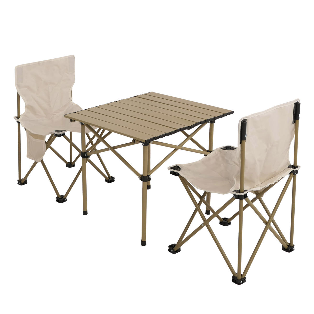 KAMPING SET Bel, Bež - bela/bež, kovina - MCW