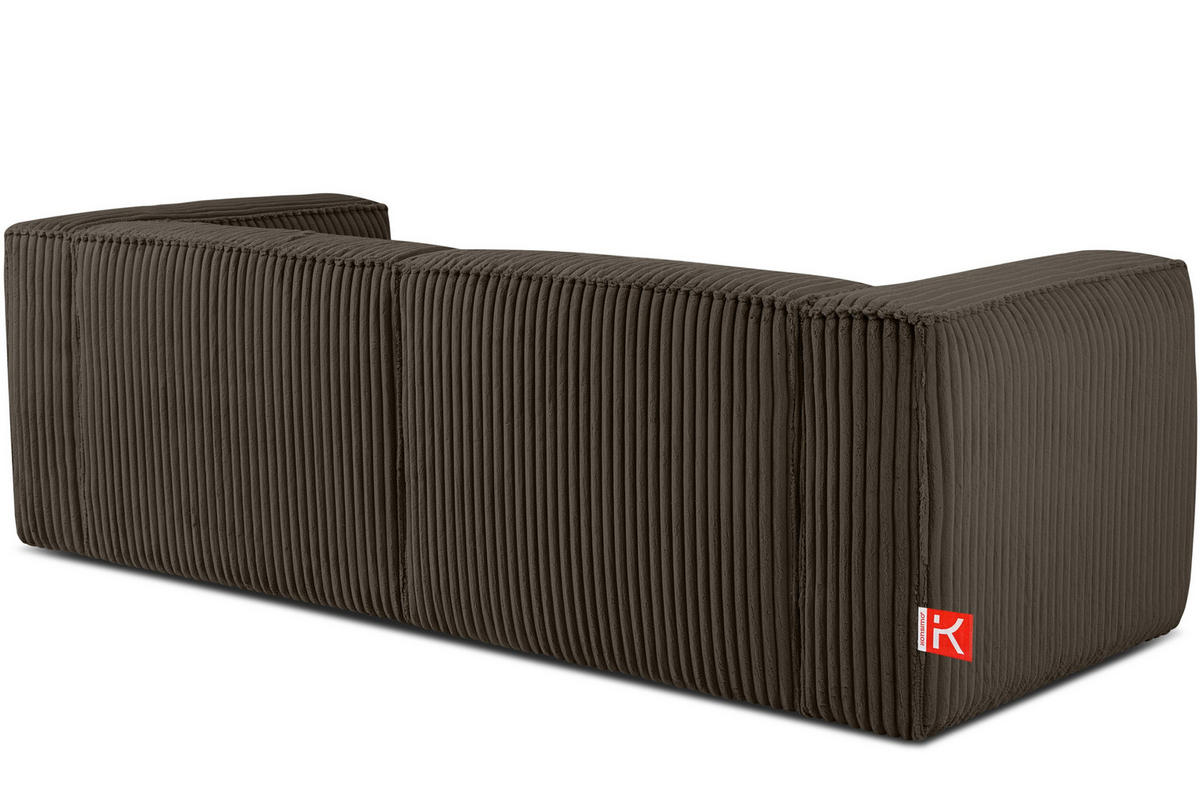 3-SITZER-SOFA FEROX Modern, Cord-Stoff, braun - Braun, Textil (246/73/96cm) - KONSIMO®