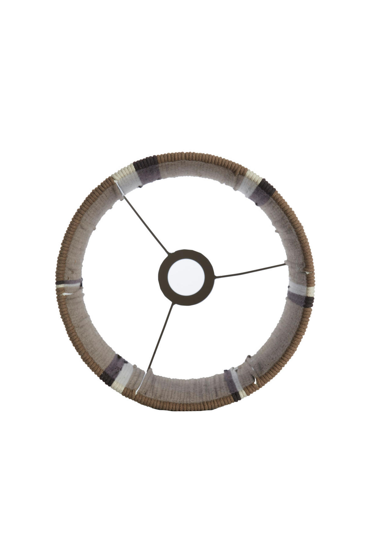 LAMPENSCHIRM Medan Braun Ø25/36 cm - Braun, Textil (25/25/36cm) - Light & Living