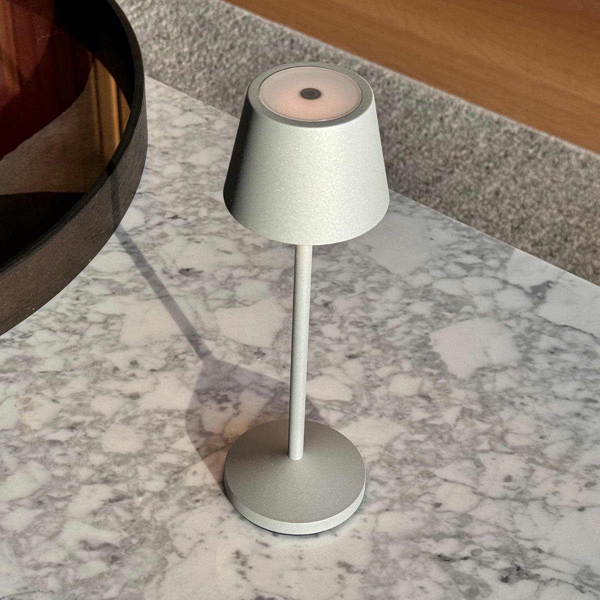 TISCHLAMPE EMILY grau - Grau, Metall (7.5/20/7.5cm) - Lumisky