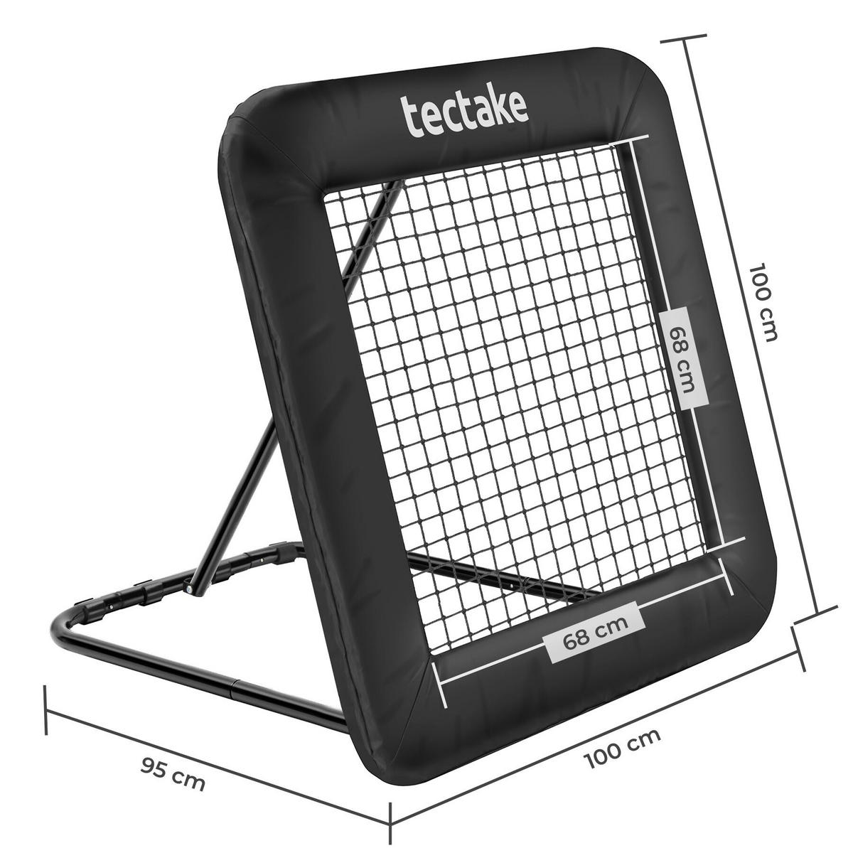 REBOUNDER FÜR FUSSBALL Alphonso, 100 x 100 cm, schwarz - Schwarz, Kunststoff (100/95cm) - tectake