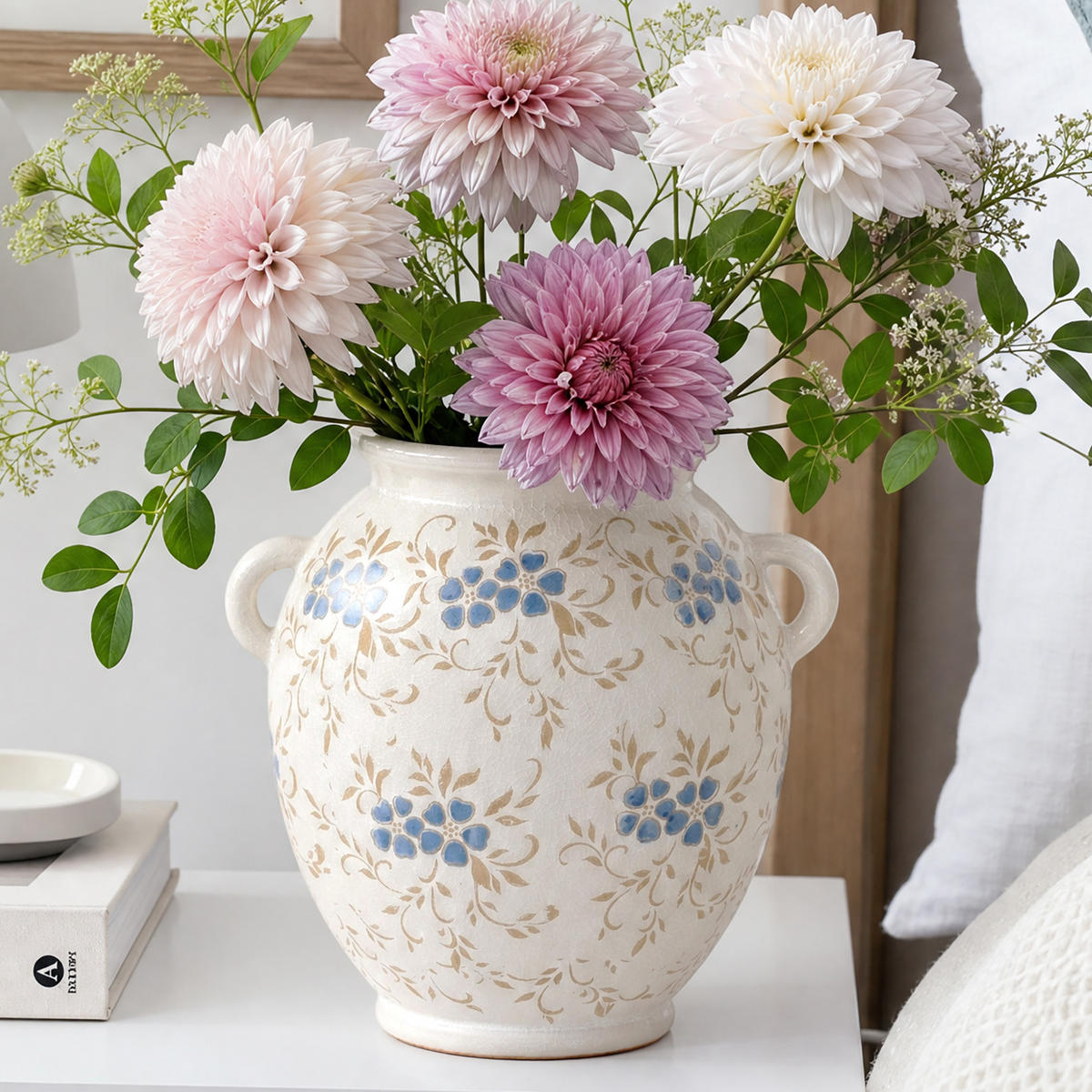 VASE HTD0417 - Weiß, Keramik (24.5cm) - Hometopia