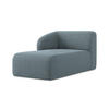 SOFAELEMENT Links Bouclé Stoff Blau - Blaugrau/Schwarz, Holzwerkstoff/Kunststoff (91/75/166cm) - Makamii