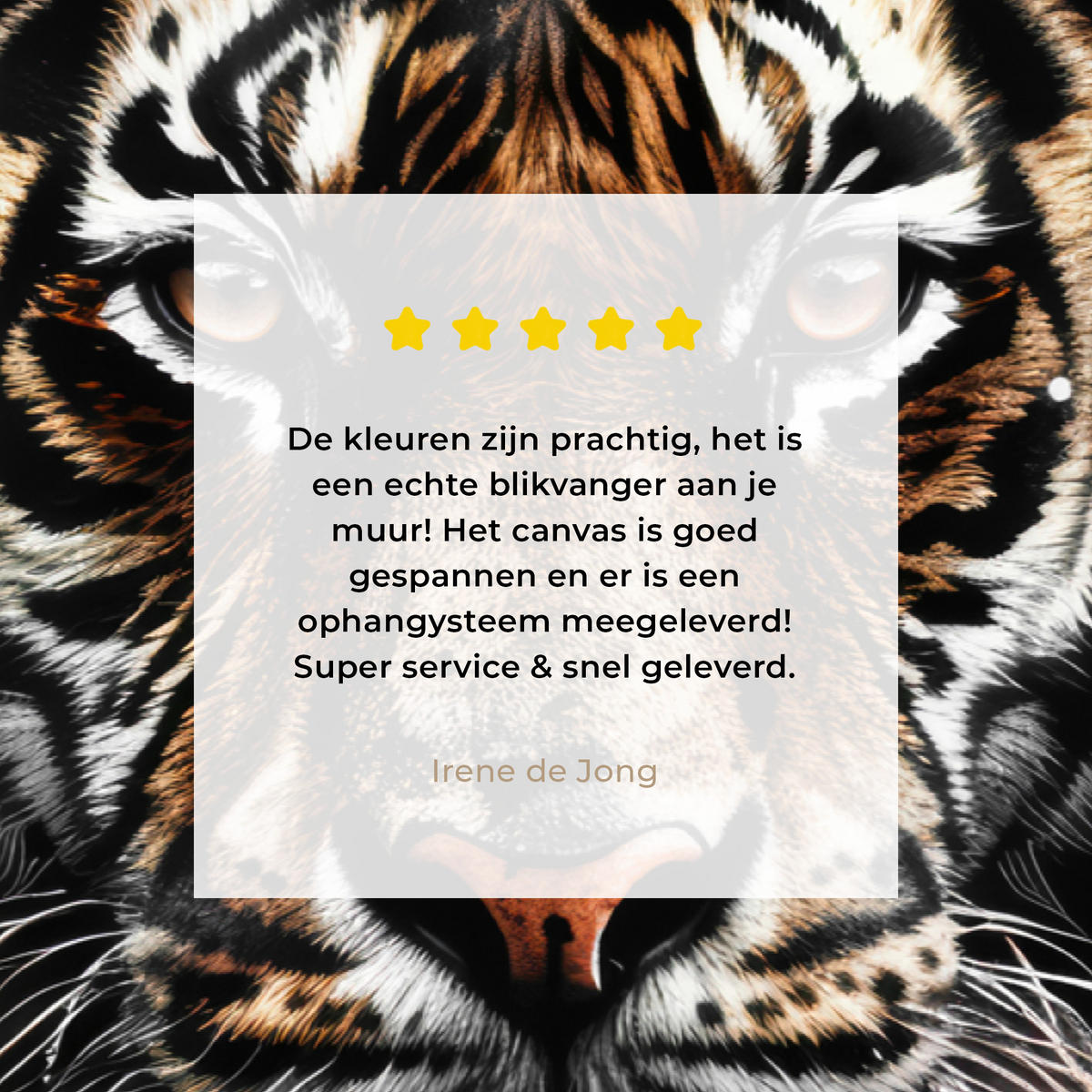 LEINWANDBILD Tiger - Tiere - Porträt - Luxus - Schwarz Groß 140x90 cm - Anthrazit, Textil (140/90cm) - MuchoWow