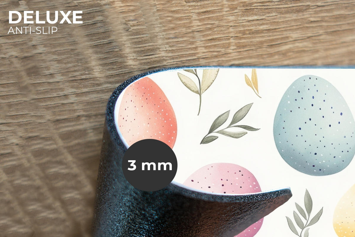 PLATZSETS 6er-Set Eier - Bunt - Muster Placemats 45x30 cm - Weiß, Kunststoff (0.3/45/30cm) - MuchoWow