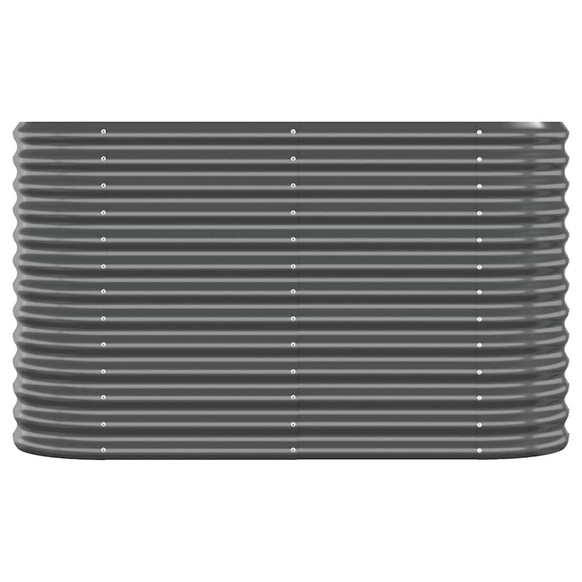 HOCHBEET Verzinkter Stahl 114x40x68 cm Anthrazit - Anthrazit, Metall (114/68/40cm)
