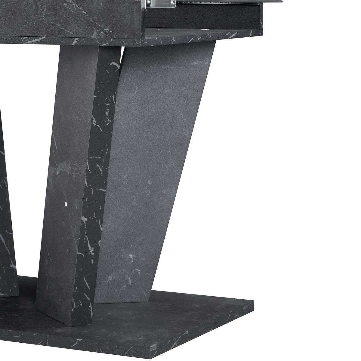 ESSTISCH WILLEM 120-160/80/76 cm - Anthrazit, Holzwerkstoff (80/120/76cm) - B&D Home