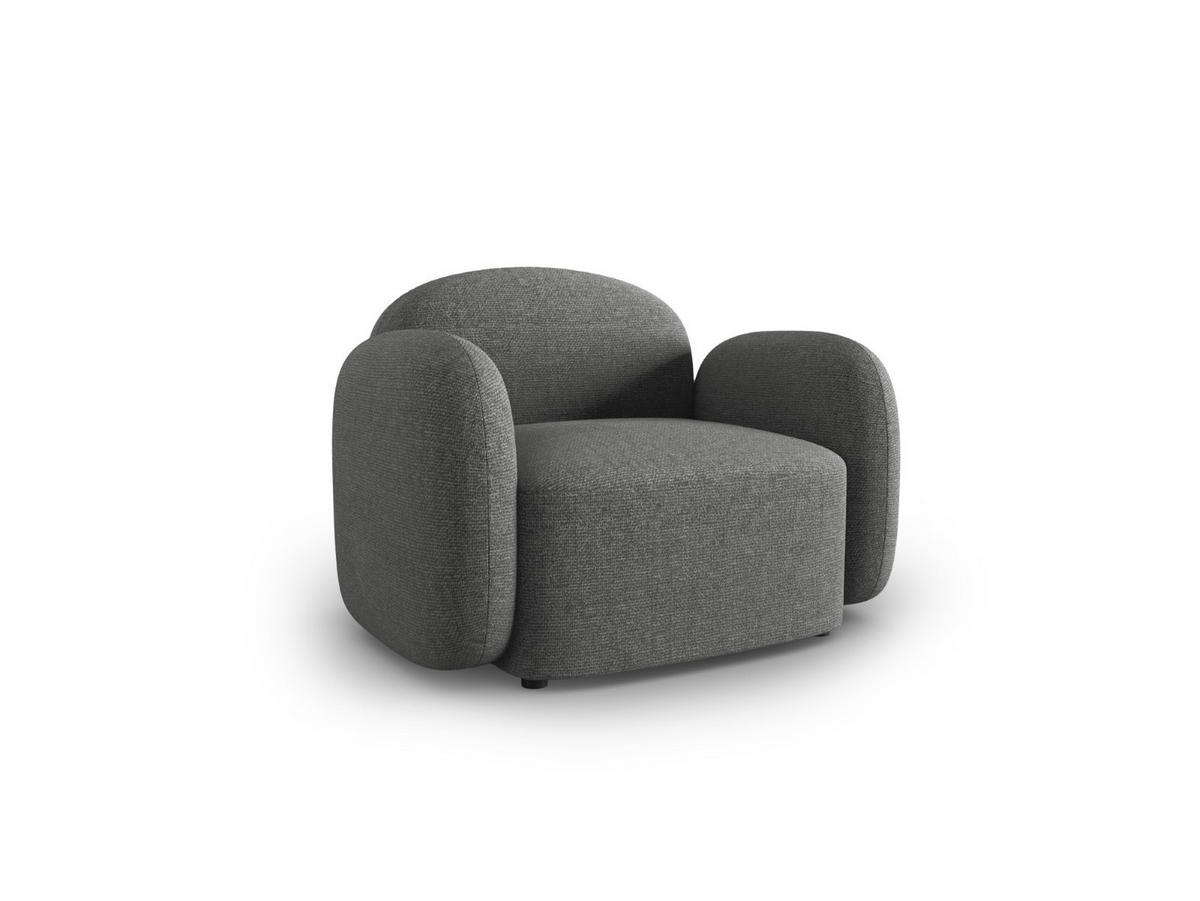 SESSEL Blair aus Chenille-Stoff dunkelgrau mischung - Dunkelgrau, Textil (87/80/119cm) - Micadoni