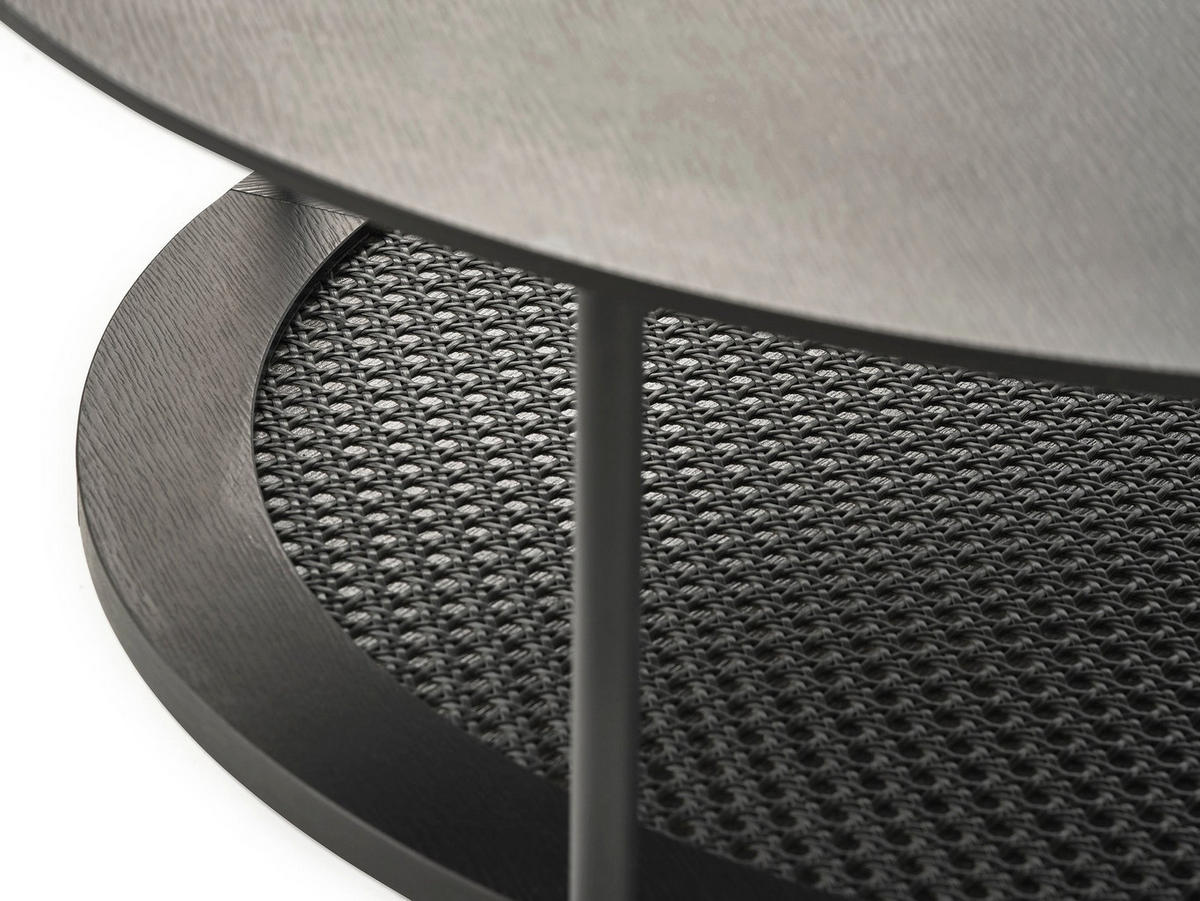 KONFERENČNÍ stolek Mogest, černý dub, 80 cm - tmavě hnědá, kov/kompozitní dřevo (80/80/40cm) - Selsey
