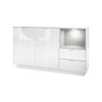 SIDEBOARD Metro Einsatz in Beton Oxid Optik - Hellgrau, Holzwerkstoff (153/88/38cm) - Vladon