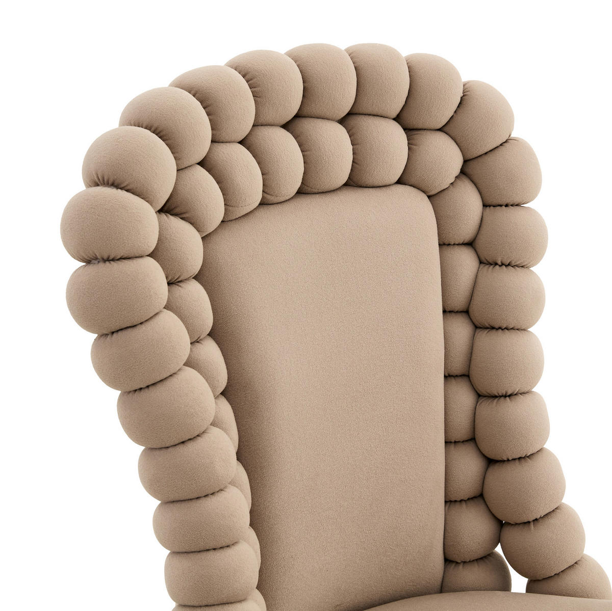 ESSZIMMERSTÜHLE 2er-Set Samt Camel mit hoher Rückenlehne und Metallbeinen - Braun, Metall (51/95/47cm) - Meubliv