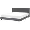 POLSTERBETT 180/200cm Grau Albi - Grau, Textil (180/200cm) - Beliani