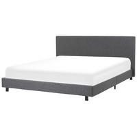 POLSTERBETT 180/200cm Grau Albi - Grau, Textil (180/200cm) - Beliani