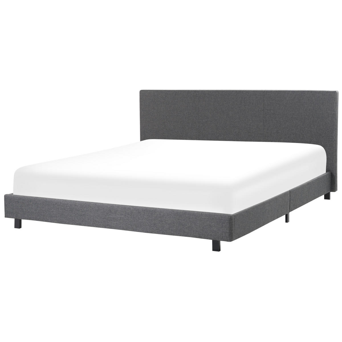 POLSTERBETT 180/200cm Grau Albi - Grau, Textil (180/200cm) - Beliani