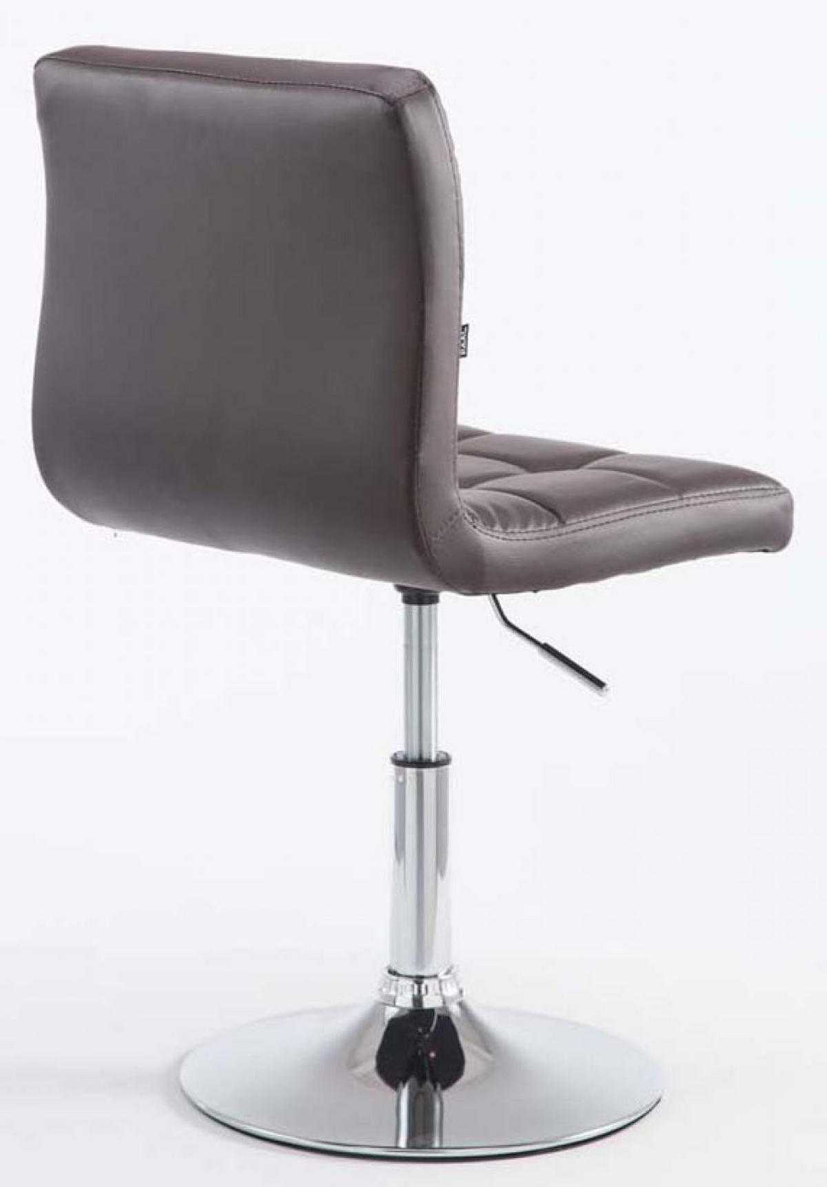 DREHSTUHL 2er Set Lederlook braun - Chromfarben/Braun, Textil/Metall (44/74/49cm) - CLP