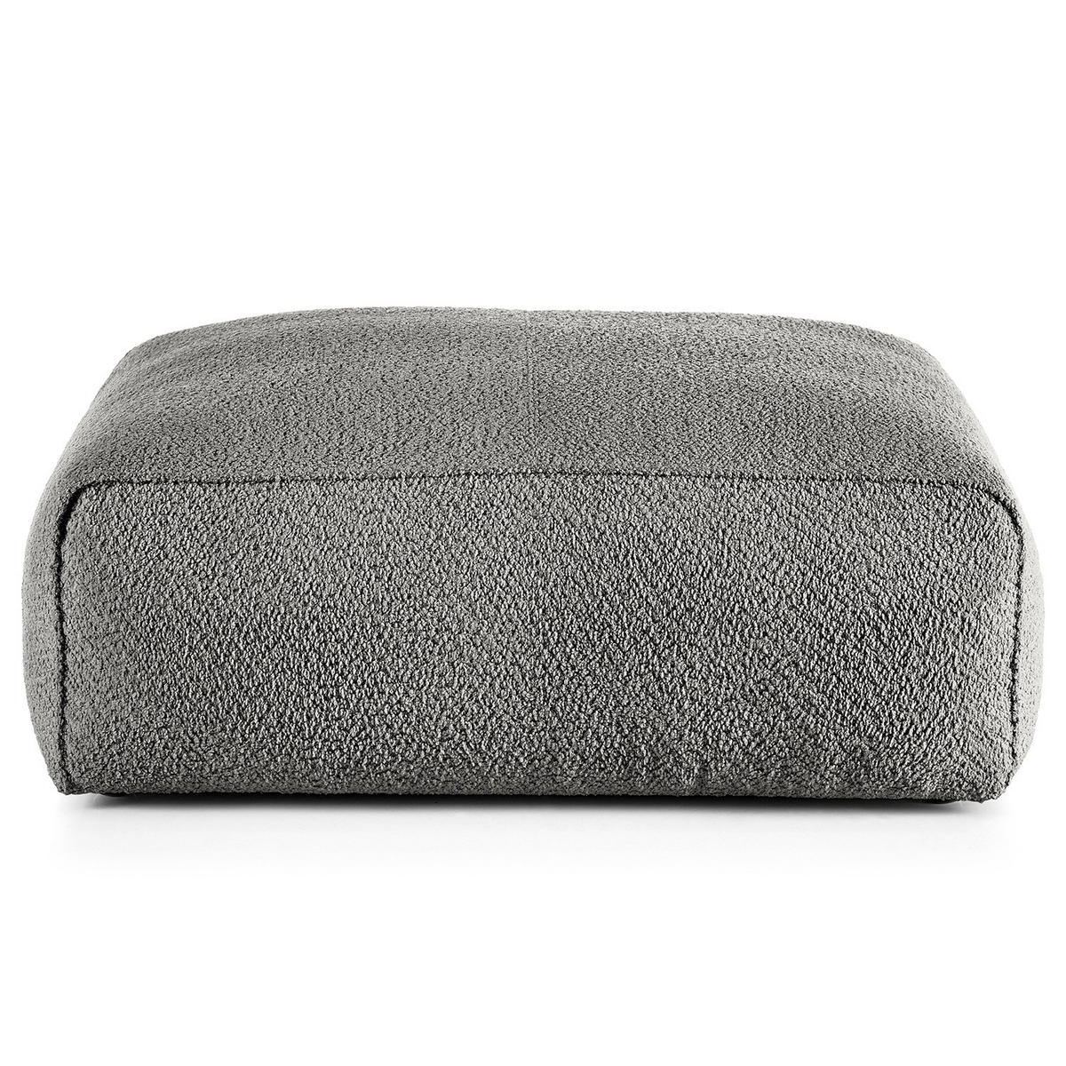 POLSTERHOCKER - Schwarz/Grau, Kunststoff/Textil (81/38/100cm) - home24