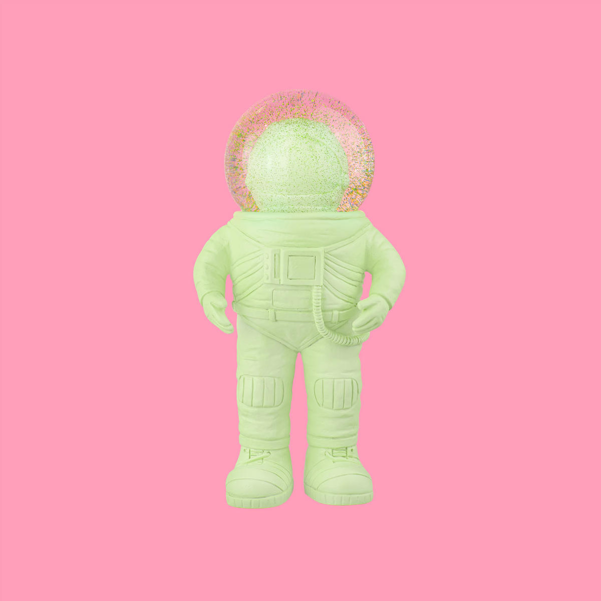 SCHNEEKUGEL Summerglobe The Astronauts Medium, Glas / Polyresin, Grün, 18 cm - Grün, Glas (8/18/9cm) - Donkey Products