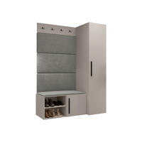 MOBILIER PENTRU HOL Medi II - cașmir/negru, material plastic/compozit lemnos (40/191/50cm) - MIRJAN24