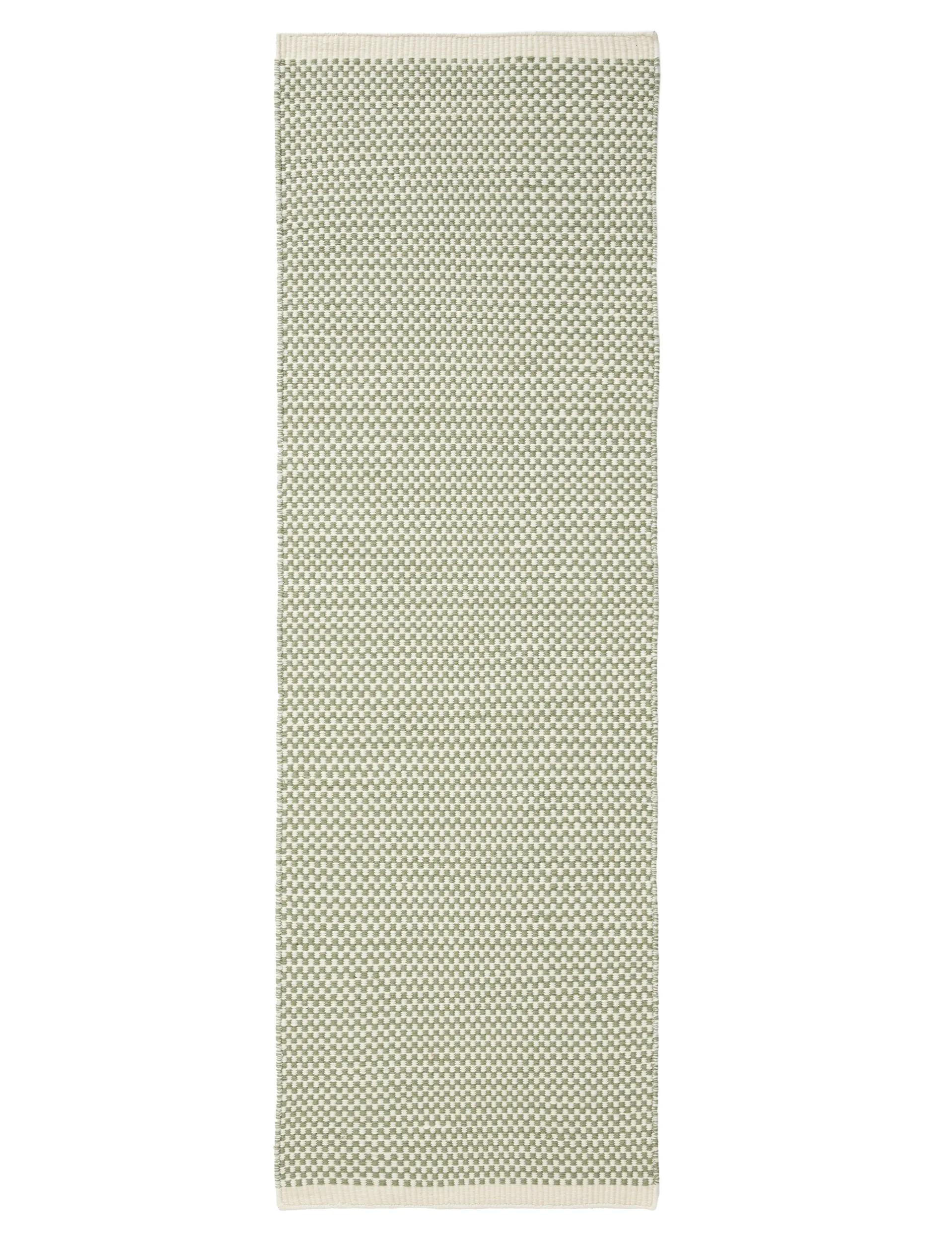WOLLTEPPICH-LÄUFER Laura handgewebt 80/250 cm - Grün, Naturmaterialien/Textil (80/250cm) - benuta Pure